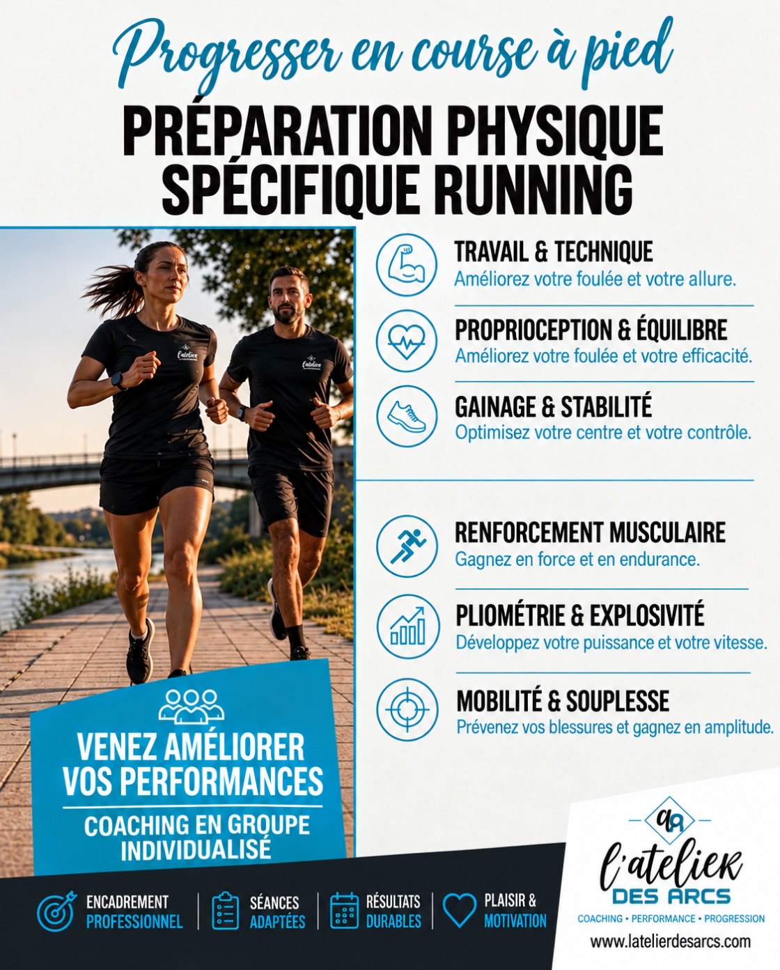 Affiche préparation physique spécifique running à Toulouse, coaching en groupe individualisé Affiche préparation physique spécifique running à Toulouse, coaching en groupe individualisé